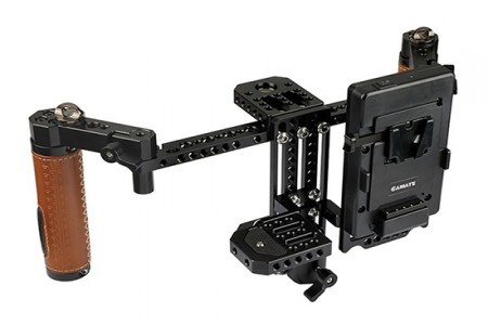 CAMVATE 7" Monitor Cage Kit with Dual Cheese Plate Handles 