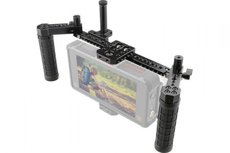 CAMVATE Monitor Cage Kit with Adjustable Rubber Handgrips 