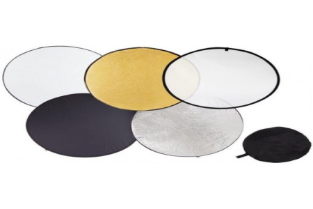 5-in-1 photographic reflector, size 80 cm, contains five colours 