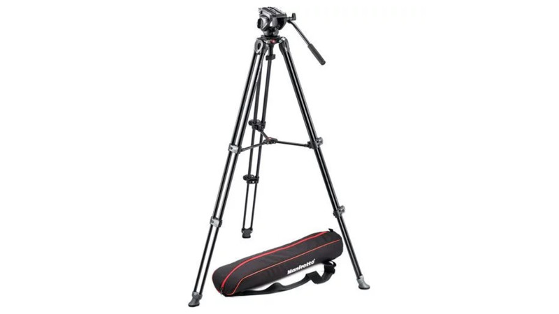 Manfrotto MVT502AM professional video tripod with MVH500A video head 