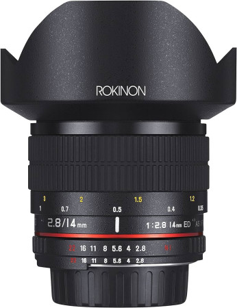 Rokinon 14mm f/2.8 Canon EF lens 