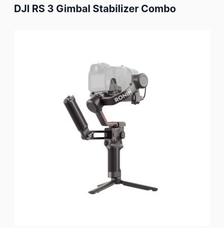 DJI Ronin RS3 Combo Gimbal 